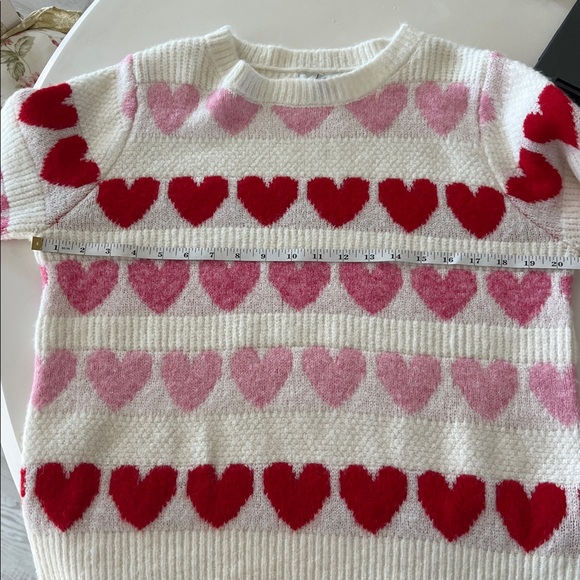 Red & Pink Hearts cozy cupcakes & cashmere Sweater med adorable cabincore - Picture 10 of 15